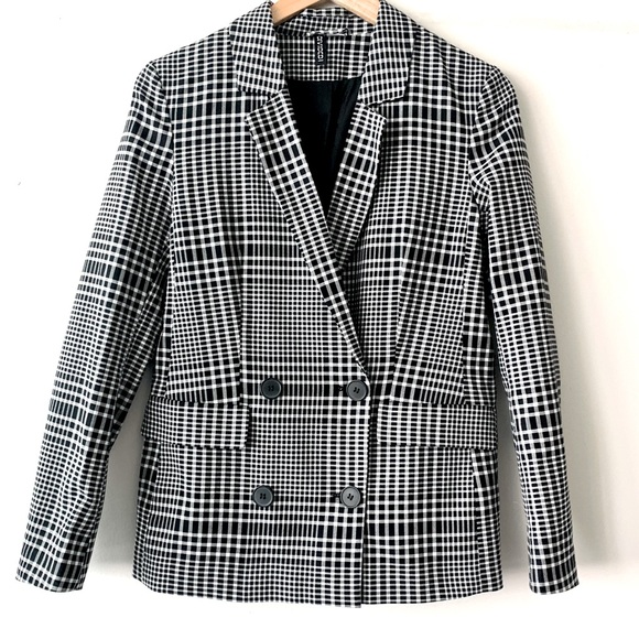 H&M Jackets & Blazers - Plaid Double Breasted Blazer
